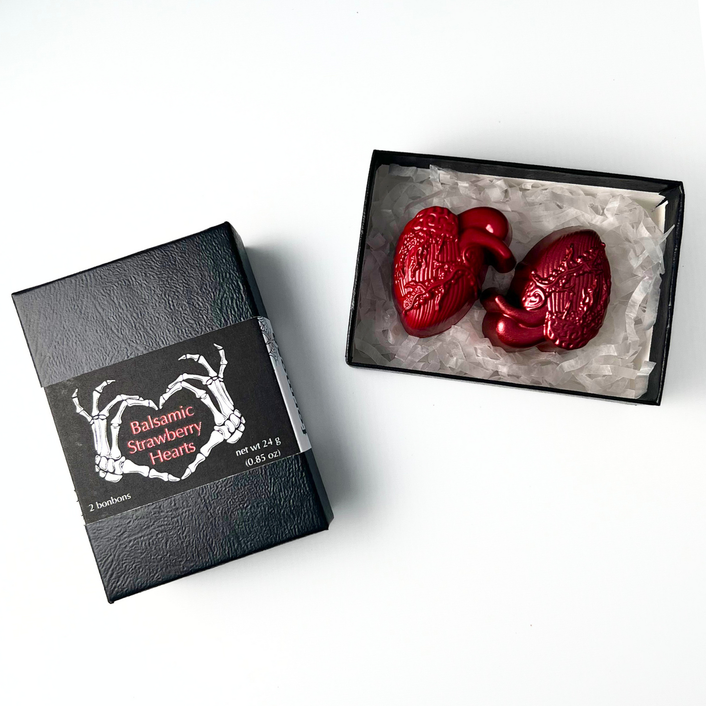 Balsamic Vinegar Caramel and Strawberry bonbons